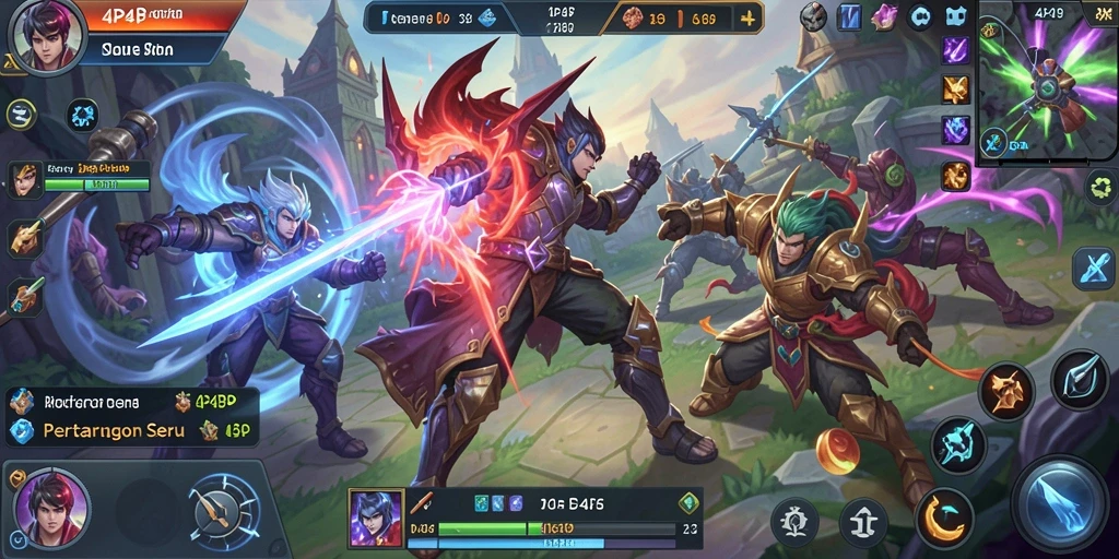 Tampilan gameplay seru dari 4P4P dengan aksi tak tertandingi.
