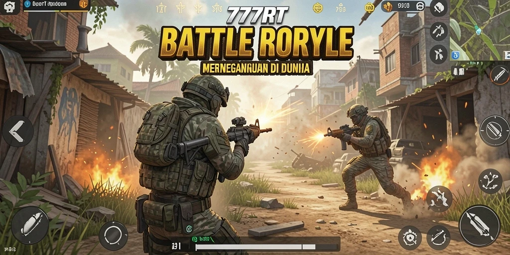 Tampilan menegangkan dari gameplay Battle Royale di 777RT.