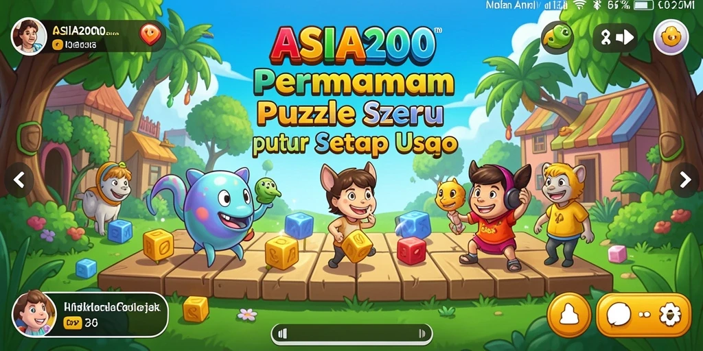 Screenshot ASIA200 menunjukkan gameplay Puzzle yang menarik dan menantang.