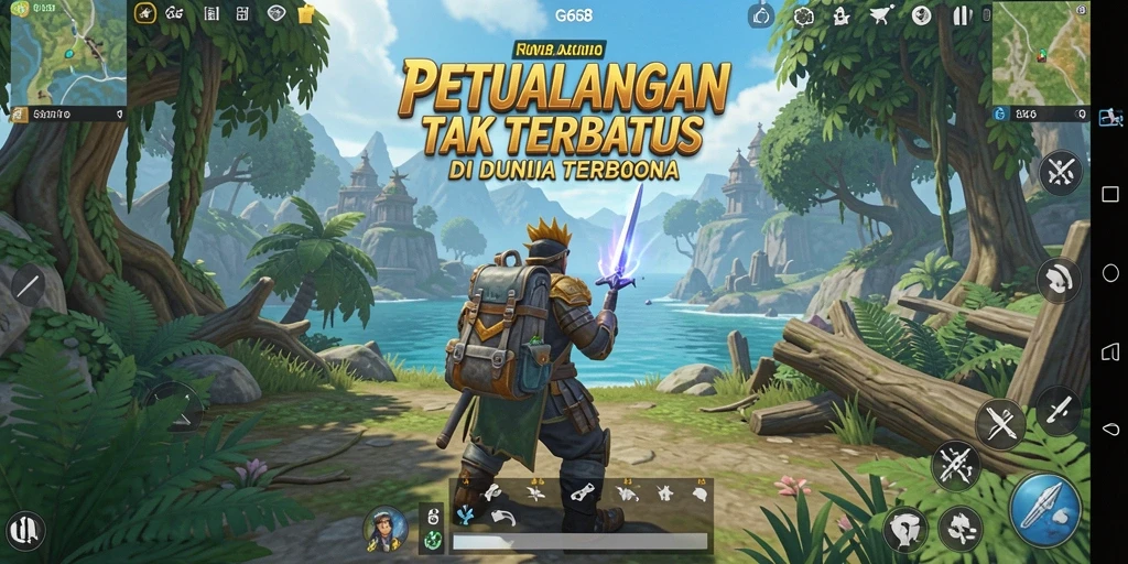 Tampilan gameplay G668 dengan petualangan di dunia terbuka.