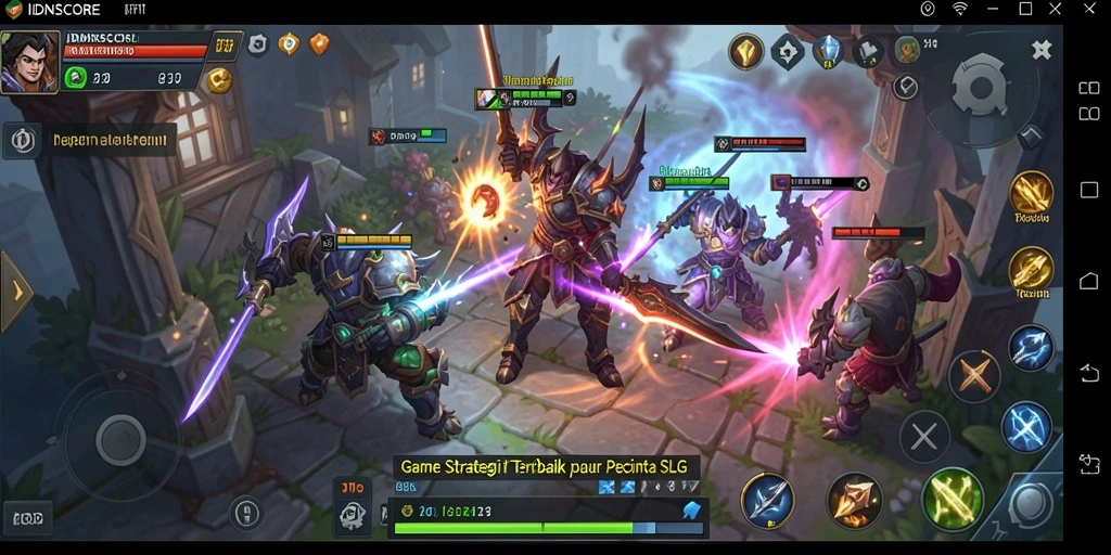 Tampilan gameplay <strong>IDNSCORE</strong> dengan aksi strategis yang menarik.