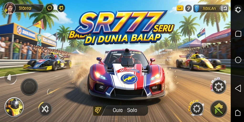 Tampilan gameplay SR777 dengan balap mobil yang menegangkan.