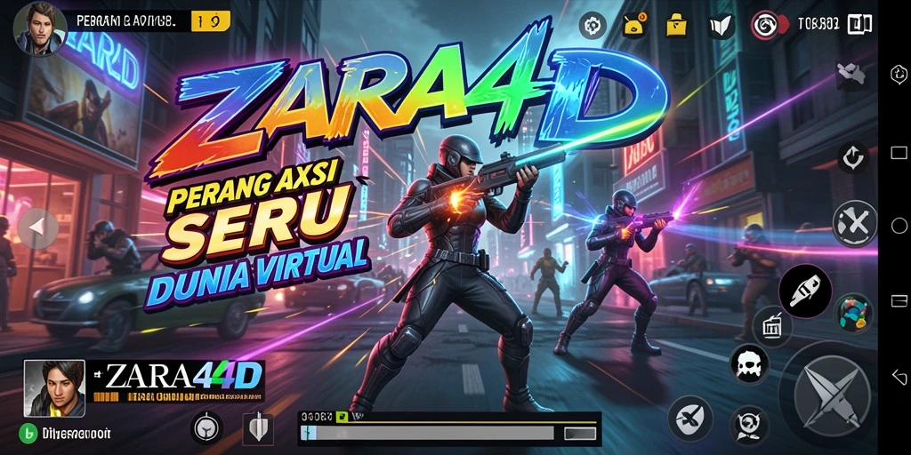 Tampilan aksi mendebarkan dalam gameplay ZARA4D.